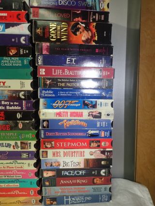 of 60 vintage VHS tapes MOVIES all genres - LM10 4
