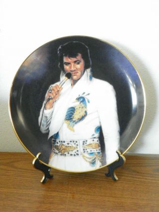 Elvis Presley Vintage Tenderly Plate 4 1989 Susie Morton Delphi W/ Stand