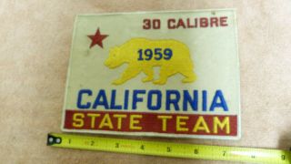 VTG 1959 30 CALIBRE CALIFORNIA STATE TEAM SHOOTING/ GUN CLUB JACKET PATCH 7 