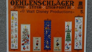 Oehlenschlager Walt Disney Book 5 Cross Stitch Pattern Booklet.  Vintage