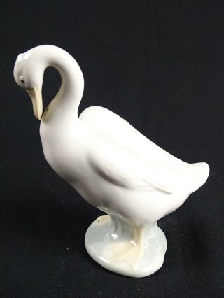 Vintage Nao Handmade In Spain Lladro Porcelain Duck Statue Marks To Base C1978