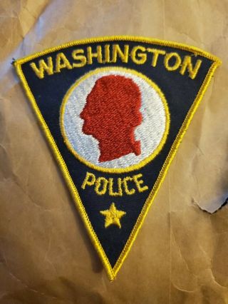 Washington Illinois Police Patch Vintage Old Cheesecloth Shoulder Patch