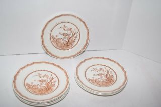 Vintage 1914 Furnivals Quail China 10 1/4 " Dinner Plates - England