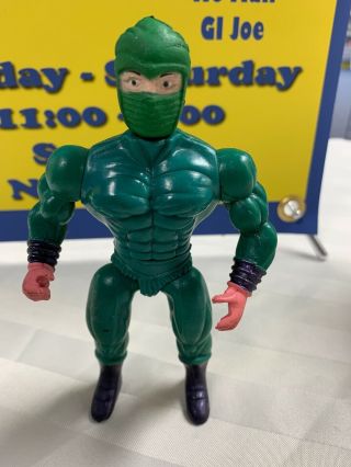 Vintage 80s Green Dragon Ninja Knock Off Figure Loose