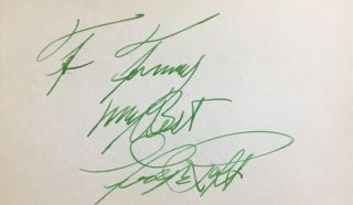 Vintage George C Scott Signed Index Card