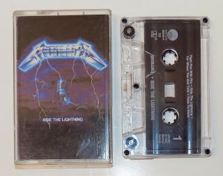 Vintage Cassette Metallica Ride The Lightning 1984 Elektra Megaforce Metal