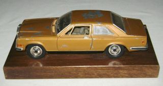 Vintage 1975 Rolls Royce Camargue Die Cast Model On Wood Display Stand by Burago 4