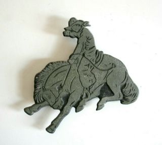 Large Vintage Cowboy Western Rodeo Horse Leather Stamp Embossing Stamping