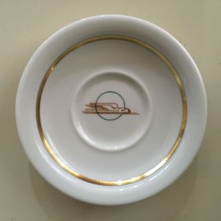 Vtg Union Pacific Railroad Winged Streamliner Coffee Cup Saucer Bysterling China