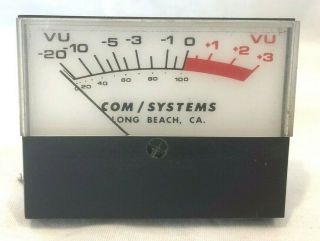 Vintage Vu Audio Recording Black Meter Level Com/systems 3 X 2.  25 - Usa