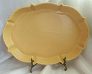 Vintage Catalina Usa Pottery Baking Dish Platter Cream Matte Large 15 " X 11 " X 2 "
