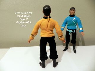 Vintage Star Trek Mego 1974 Captain Kirk Loose Type 2 Body T2 James T.  Kirk TOS 4