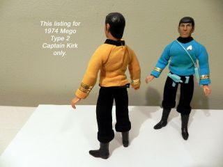 Vintage Star Trek Mego 1974 Captain Kirk Loose Type 2 Body T2 James T.  Kirk TOS 5