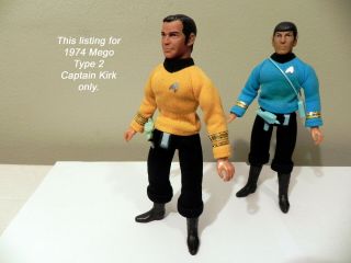 Vintage Star Trek Mego 1974 Captain Kirk Loose Type 2 Body T2 James T.  Kirk TOS 6
