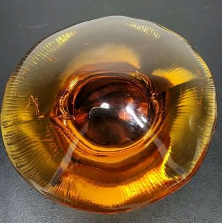 Vintage Viking Glass Amber Small Mushroom 4