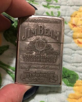 Vintage Jim Beam Zippo Lighter Very Cool Smokers Smoking Accessory