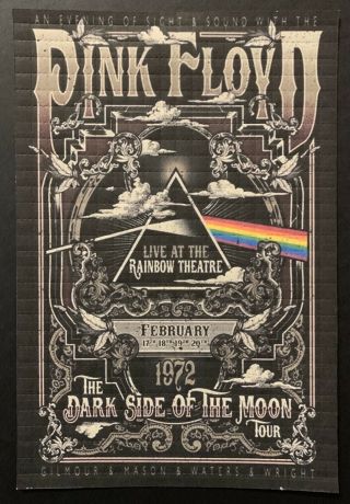 Blotter Art - Vintage Pink Floyd Dsotm Tour ‘72 - 720 Squares