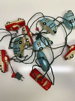 Vintage Airstream Car Camping Camper Trailer Christmas String Lights Mini 12ftd1