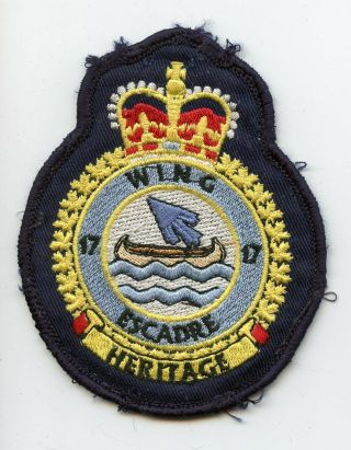 Vintage Rcaf Royal Canadian Air Force 17 Wing Patch Uniform Crest Flash