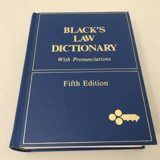 Black’s Law Dictionary 5th Fifth Edition Vintage Legal Guide W Pronunciations.