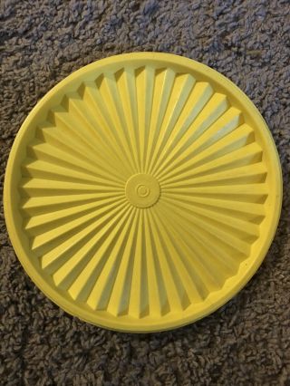 Vintage Tupperware Canister Replacement Lid 1205,  Yellow Servalier Seal