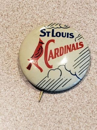 Vintage St Louis Cardinals Pinback Button Baseball