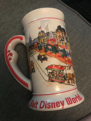 Vintage 1970s Walt Disney World Main Street Usa Magic Kingdom Beer Stein Mug