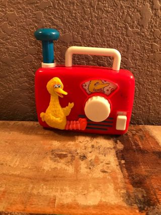 Tyco Vintage Sesame Street Big Bird Radio Wind Up Music Box Toy Jim Henson
