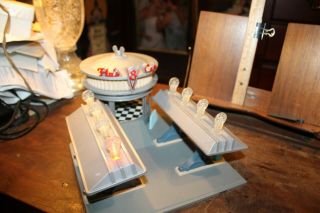 Vintage Disney Pixar Cars Flo ' s V - 8 Cafe Playset Radiator Springs Mattel 4