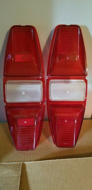 Pair Vintage Tail Light Lamps Lenses 1968 Ford Ltd And Galaxie Station Wagon Oem