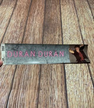 Vintage 1984 Duran Duran Band Gray Bumper Sticker John Taylor 80s Rock Nos