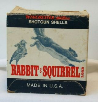 Vintage Advertising Winchester Shotgun Shells Rabbit & Squirrel Load Empty Box