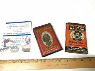 Sir Walter Raleigh Vintage Pipe & Cigarette Smoking Tobacco Tin & Price Albert T