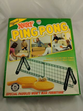 Nerf Ping Pong Table Tennis Set Complete Parker Brothers Vintage