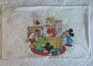 Disney Mickey Mouse Donald Duck Twin Sheet Set Vintage 70s 3