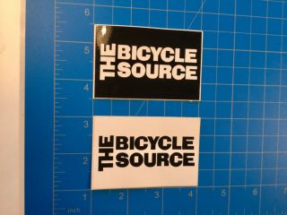 Vintage The Bicycle Source Stickers - Black & White Decals