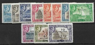 Aden Vintage Postage Stamps 1951 Set Of 11 Sg 36/46 Hinged