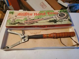 Vintage Western Hand Trap Clay Pigeon Thrower Box