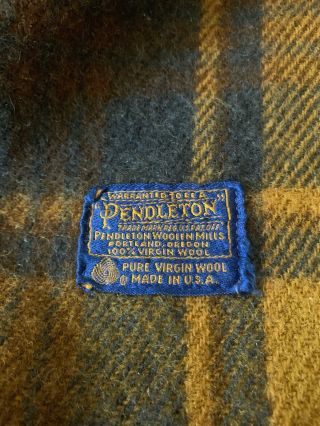 Pendleton 100 Virgin Wool Blanket 6ftx4ft Vintage? Woolen Mills Ship✅