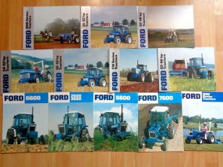 Group 12 Vintage Ford Tractor Brochures Originals Good 2600 - 7600 Tw More