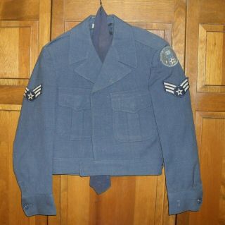 Vintage Wool Us Air Force Mess Dress Uniform With Patches,  Pants Tie Dated 1950