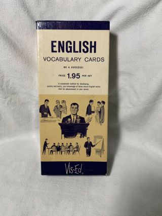 Vintage Vis - Ed English Vocabulary Cards 1000 Flash Cards Visual Education