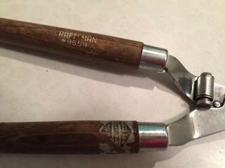 Vintage Craftsman Hedge Clippers,  Shears,  Trimmers Model 8654,  Good Shape USA 4