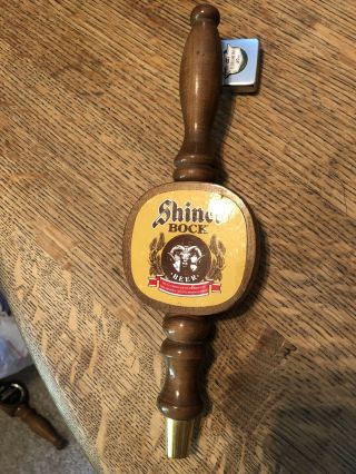 Vintage Shiner Bock Wooden Beer Tap Handle