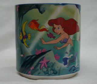 Vtg Disney Little Mermaid Coffee Mug Tea Cup Japan Disney Store 1990 