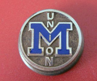 Vintage University Of Michigan: M Union Screw - Back Pin Badge; At Least 10k Gold
