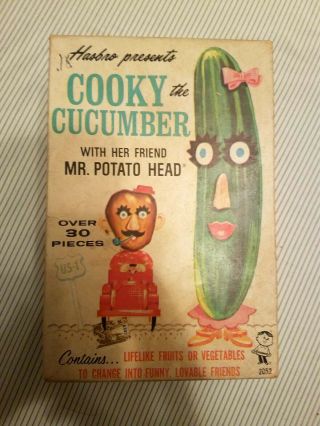 Vintage 1966 Cooky The Cucumber With Her Friend Mr.  Potato Head Box