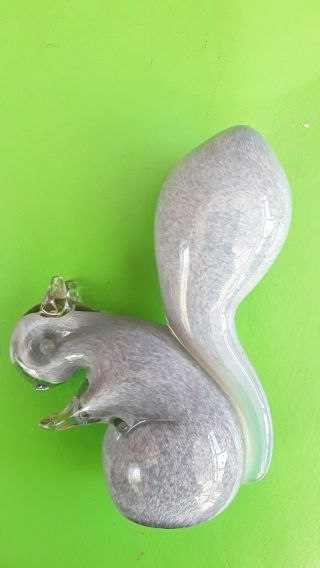 Vintage Retro 1970s Wedgwood Glass,  Large Grey Squirrel,  - Perfect Mid Century