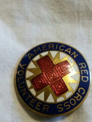 Ww2 Vintage American Red Cross Volunteer Pin (f - 5326 - P)