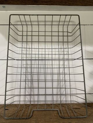 Vintage Industrial Metal Wire In - Out Letter Size Desk Organizer Tray Basket